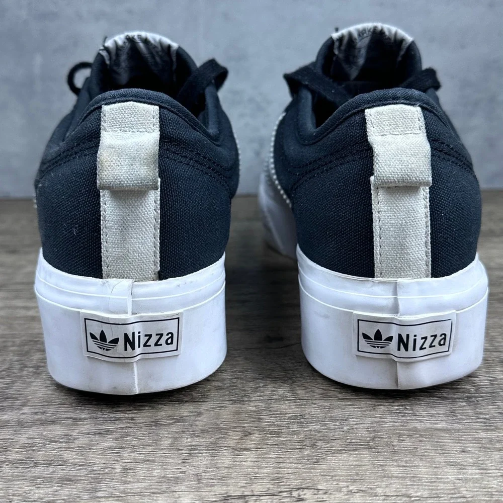 Adidas~Women's~Nizza Platform‎ Black/White Sneakers~Size 8.5